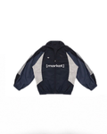 navy en grijze track jacket met market logo