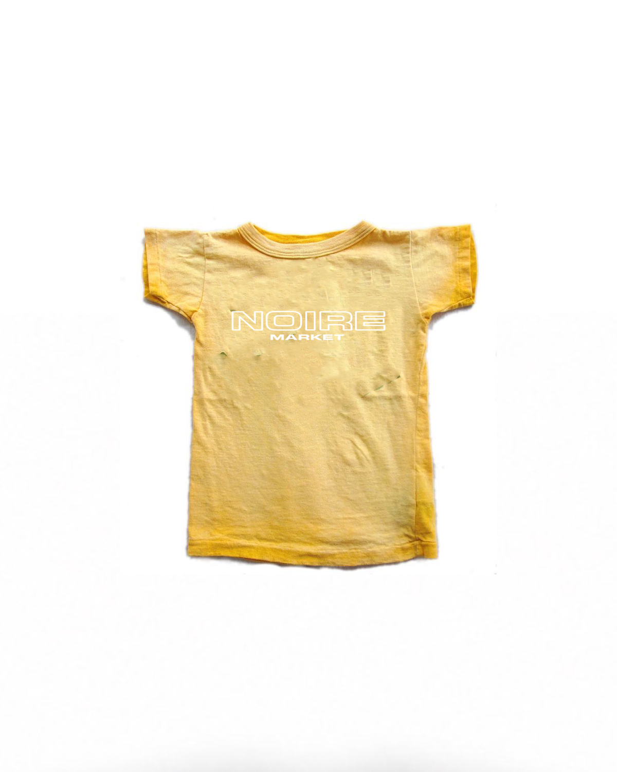 sunfaded yellow NOIRE cropped t shirt